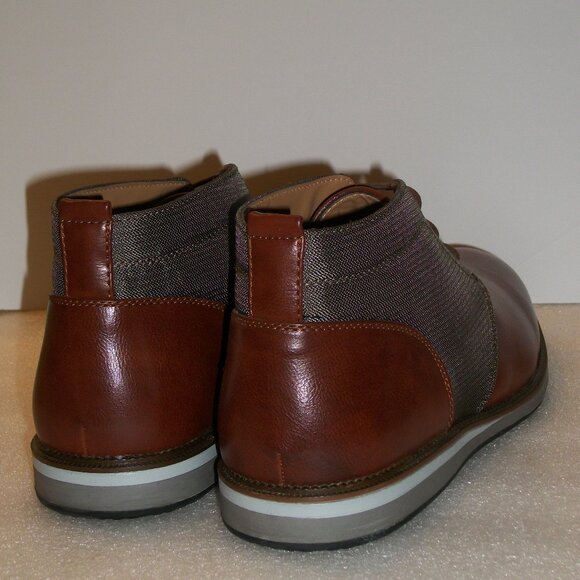 MADDEN 11.5 Mens Brown Fabric Trimmed Chukka Boots NWOT \